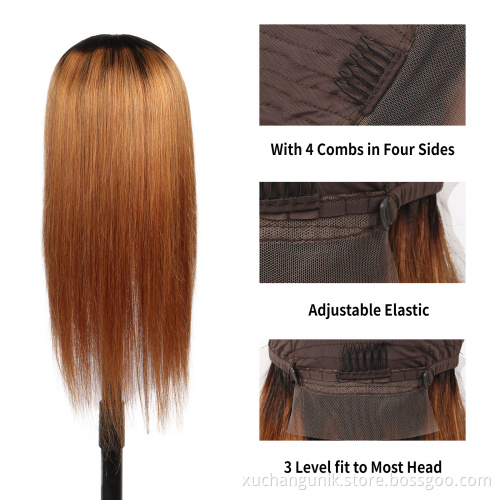 Uniky Ombre Honey Blonde 613 Lace Front Wigs Brazilian Human Hair For Black Women 1B30 Straight 13X4 lace Frontal Wigs